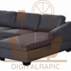 Plush Fabric U-Shaped Sectional Sofa