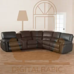 Reclining U-Shaped Sofa with USB Ports