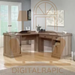 L-Shaped Corner Desk with Storage